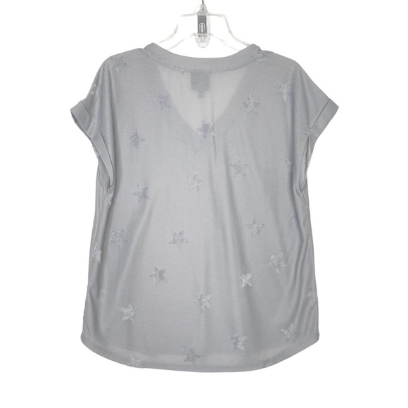 Stitch Fix l Bobeau Sheldon V-Neck Terry Star Knit Top, Medium - Picture 5 of 9